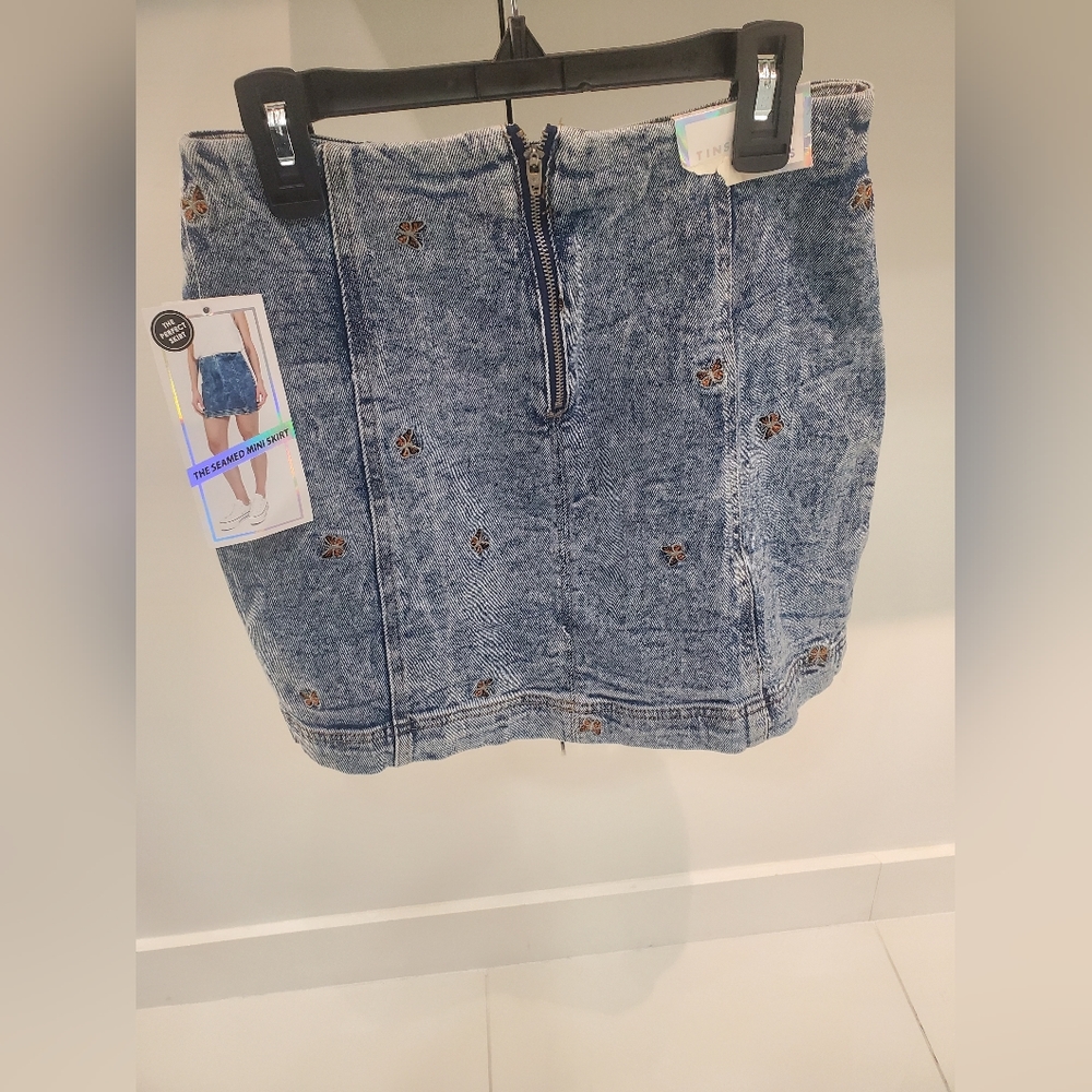 girls junior's xs denim skirt